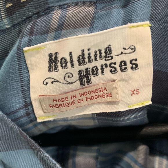 Holding Horses Blue Halsey Plaid Top - Picture 4 of 4